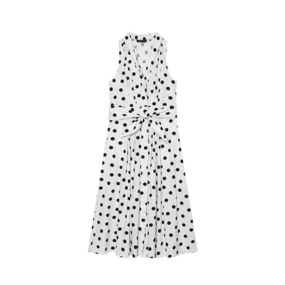 ZARA Summer Simple Polka Dot Sleeveless Long Dress